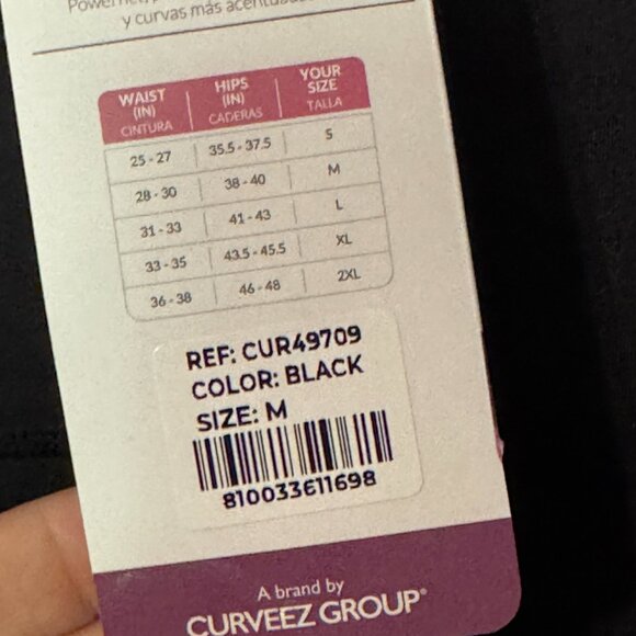 Curveez Shapewear Leggings Black Medium - Picture 3 of 4